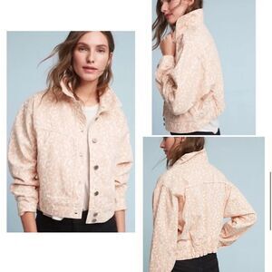 ANTHROPOLOGIE Pilcro Printed Trucker Jacket-L